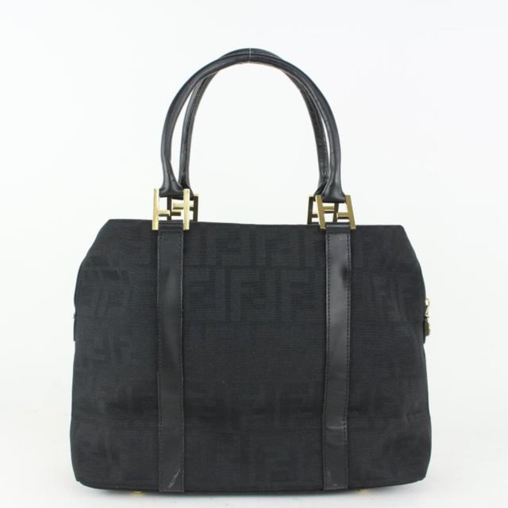 Fendi Black Monogram FF Boston 1014f26